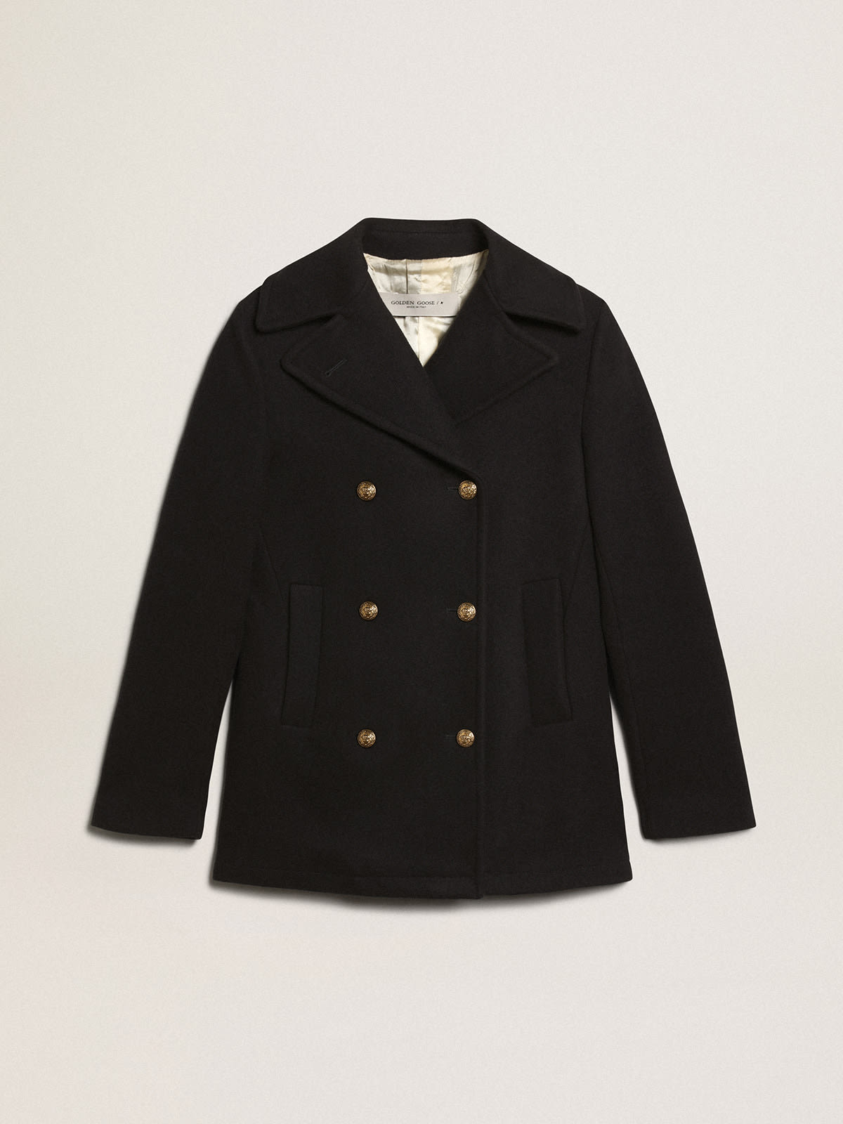 Navy blue peacoat 2025 with gold buttons