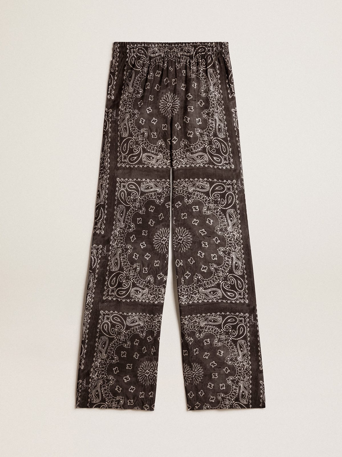 Golden Goose - Anthracite-gray joggers with paisley print in 