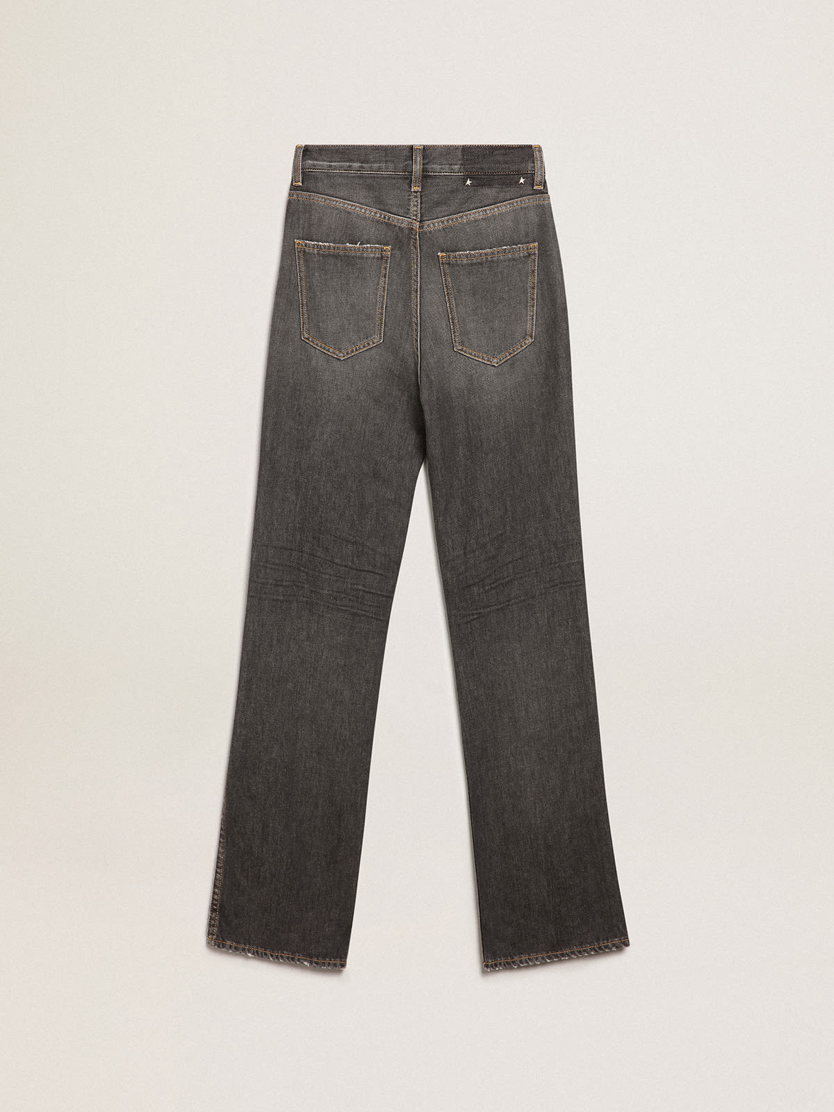 Golden Goose - Women's black jeans with stonewashed effect in 
