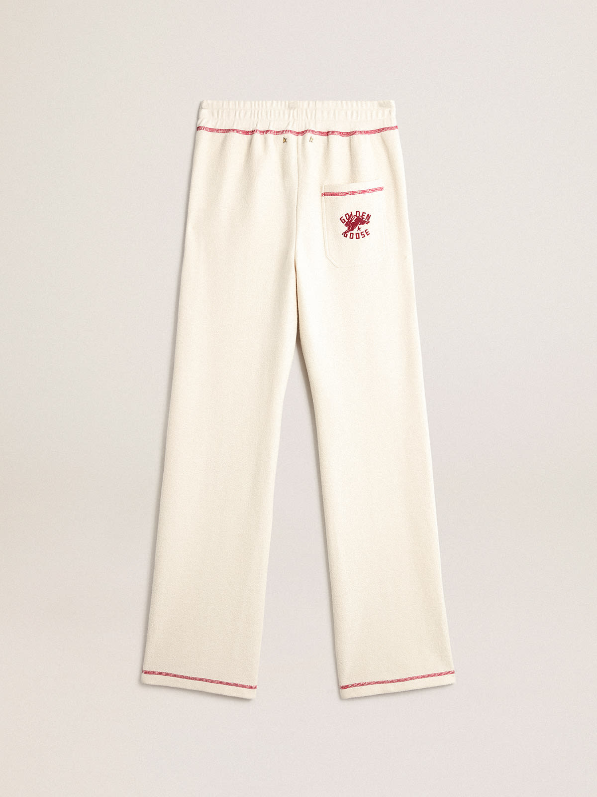 Golden Goose - Women’s heritage white joggers with CNY logo in 