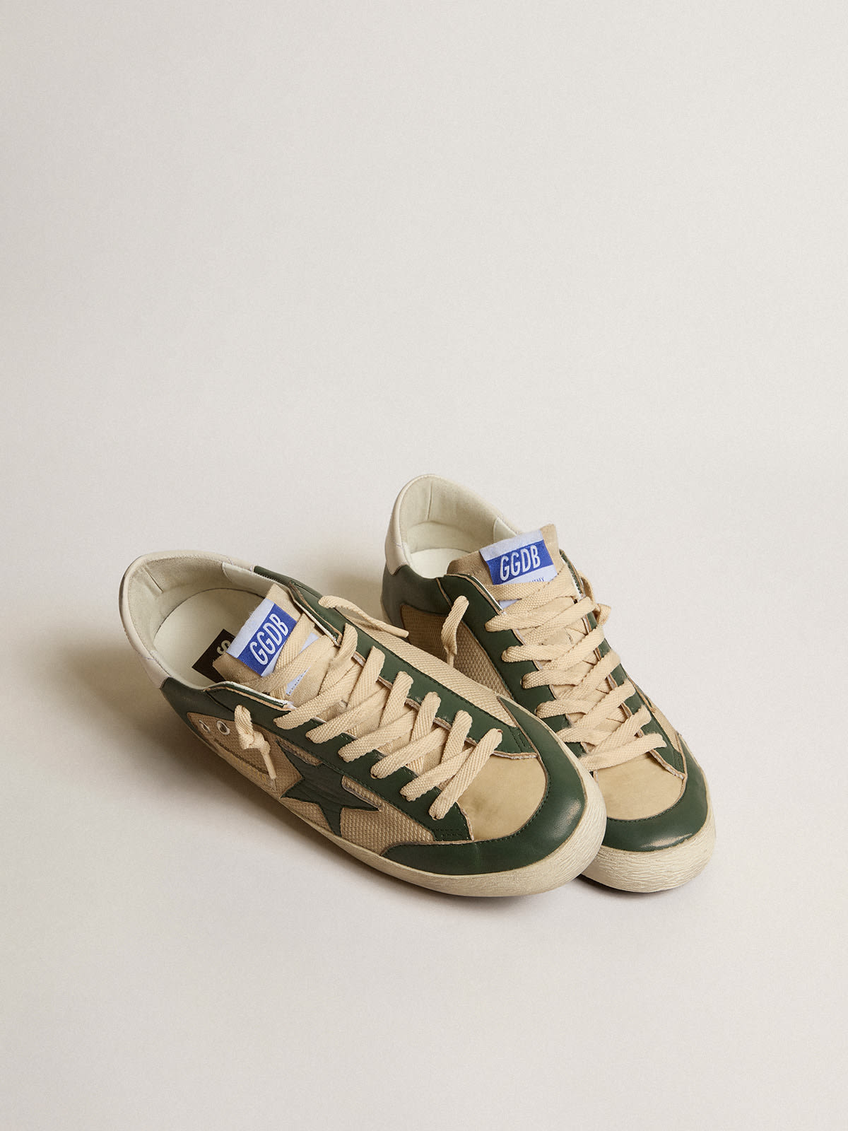 Golden goose superstar sale mesh sneakers