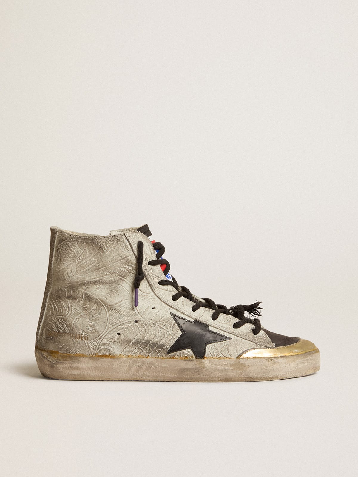 Golden Goose - Women's Francy Penstar LAB with floral print and black star in 