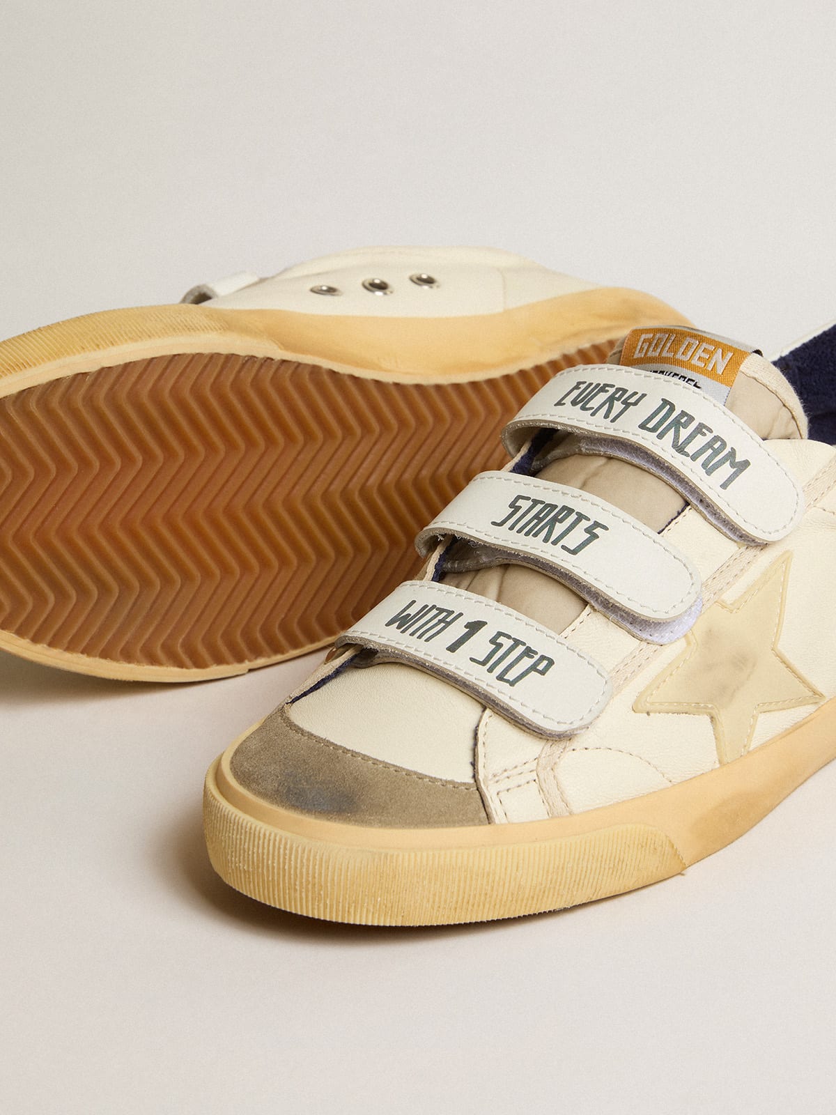 Women’s Old School LAB in nappa with rubber star and suede inserts ...