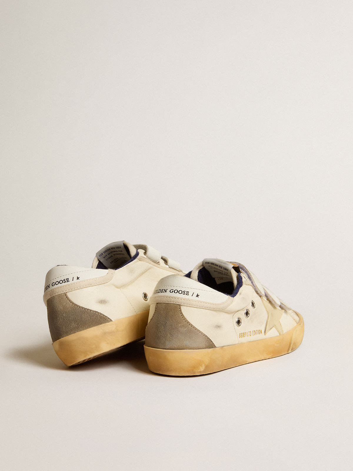 Women’s Old School LAB in nappa with rubber star and suede inserts ...