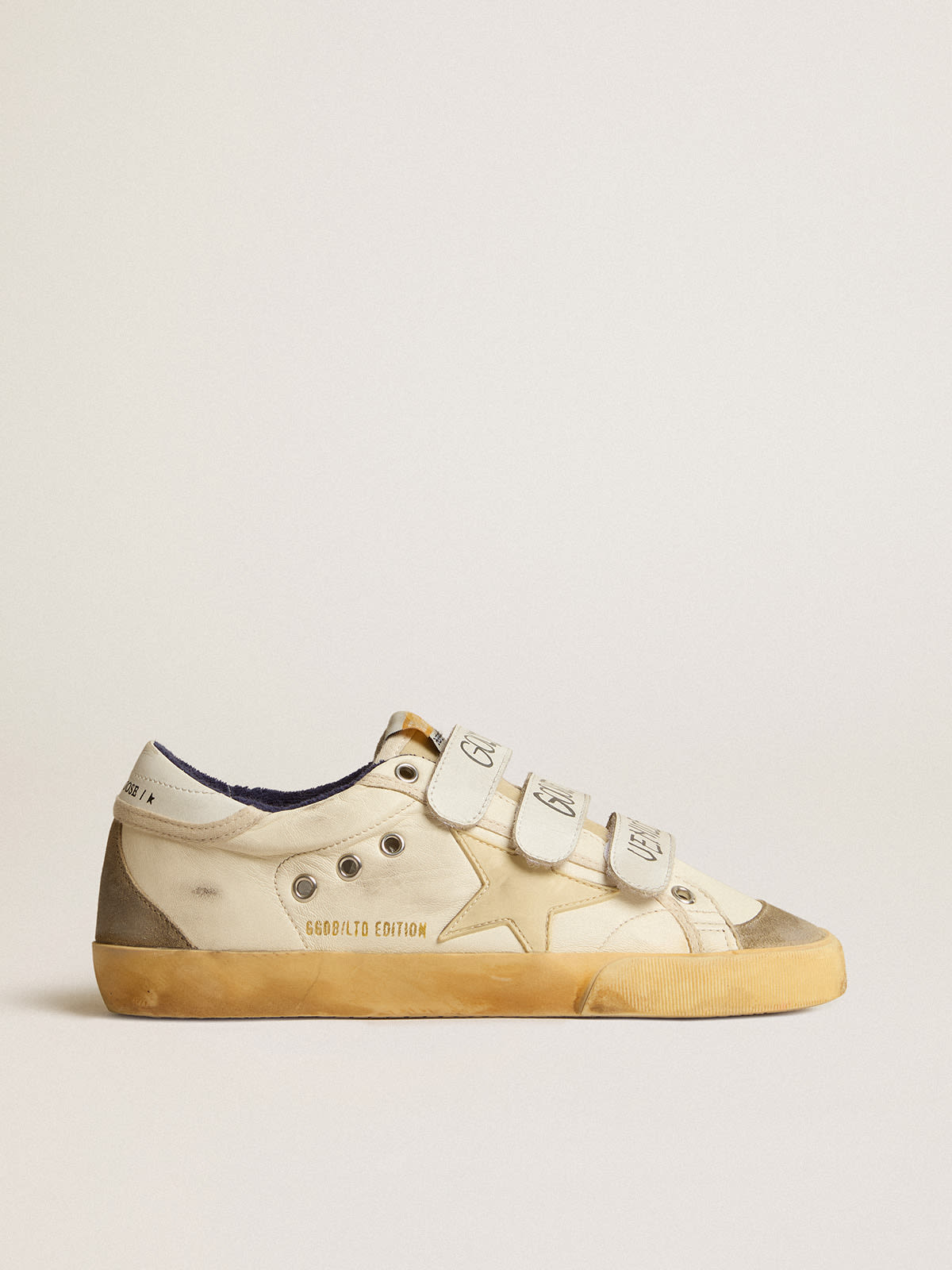 Men’s Old School LAB in nappa with rubber star and suede inserts