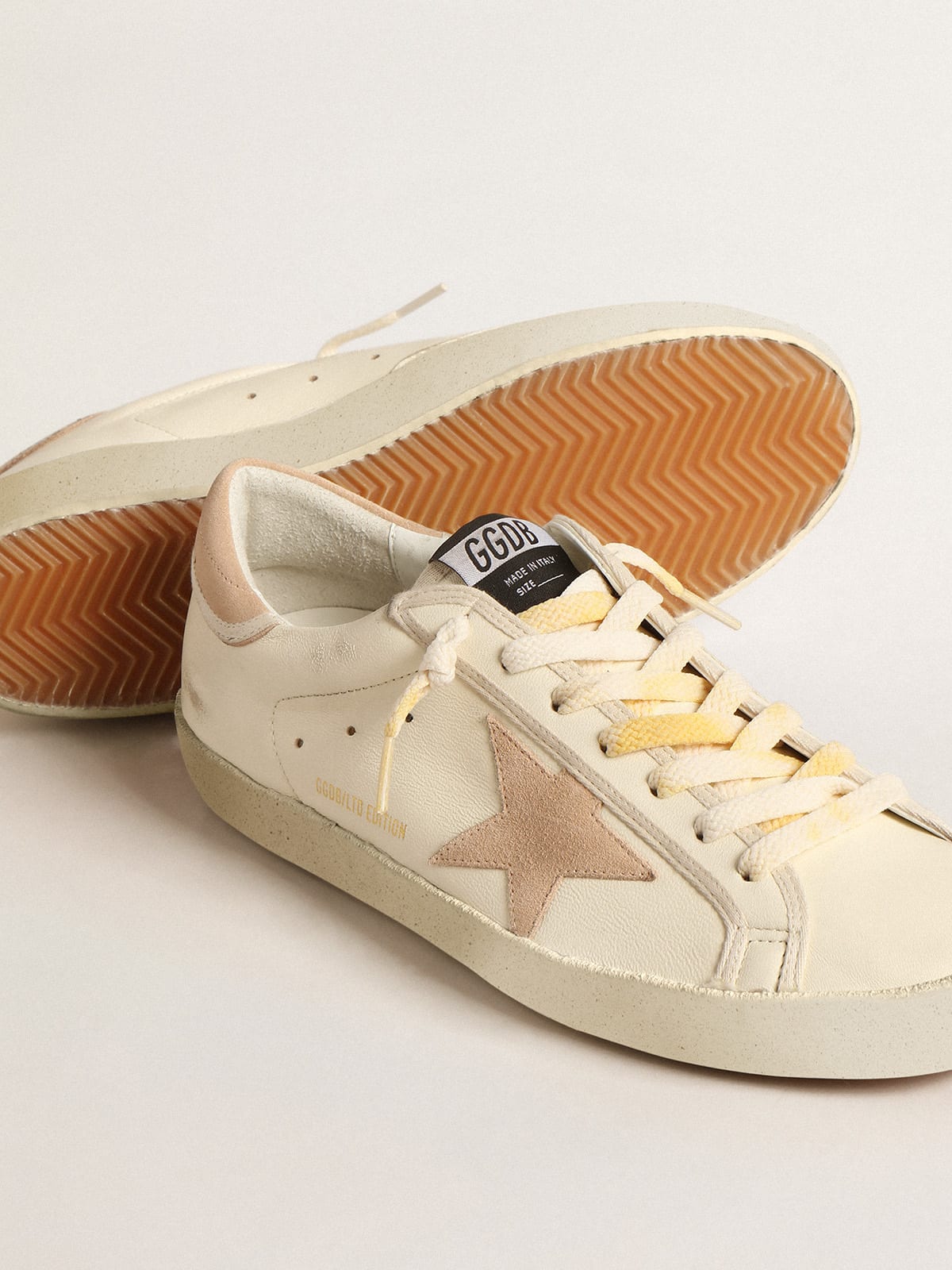 Golden Goose - Men’s Super-Star LTD in nappa with suede star and heel tab in 