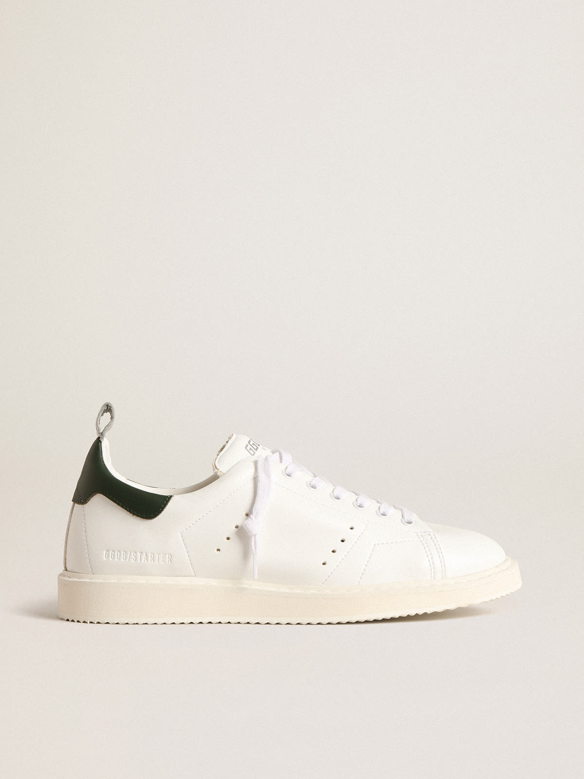 Golden Goose - Bio-based Starter with green leather heel tab in 
