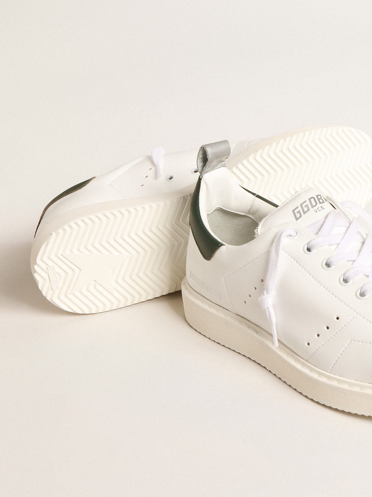 Golden Goose - Bio-based Starter with green leather heel tab in 