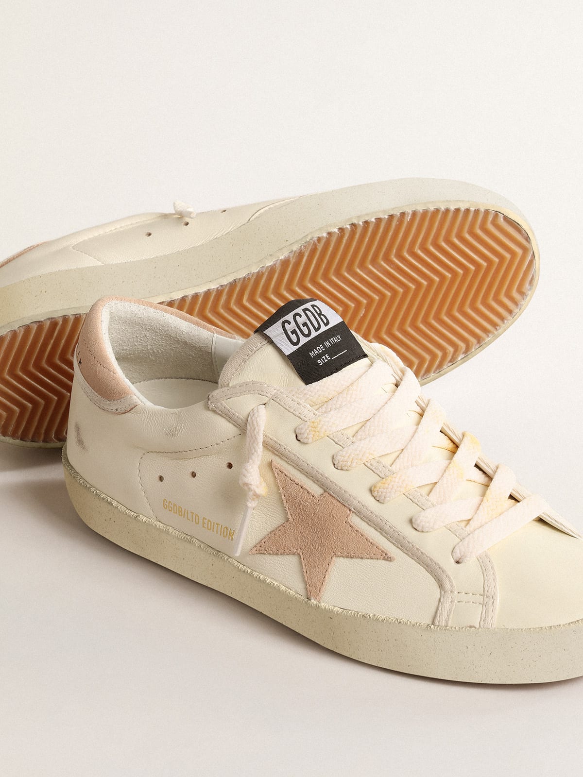 Golden Goose - Women’s Super-Star LTD in nappa with suede star and heel tab in 