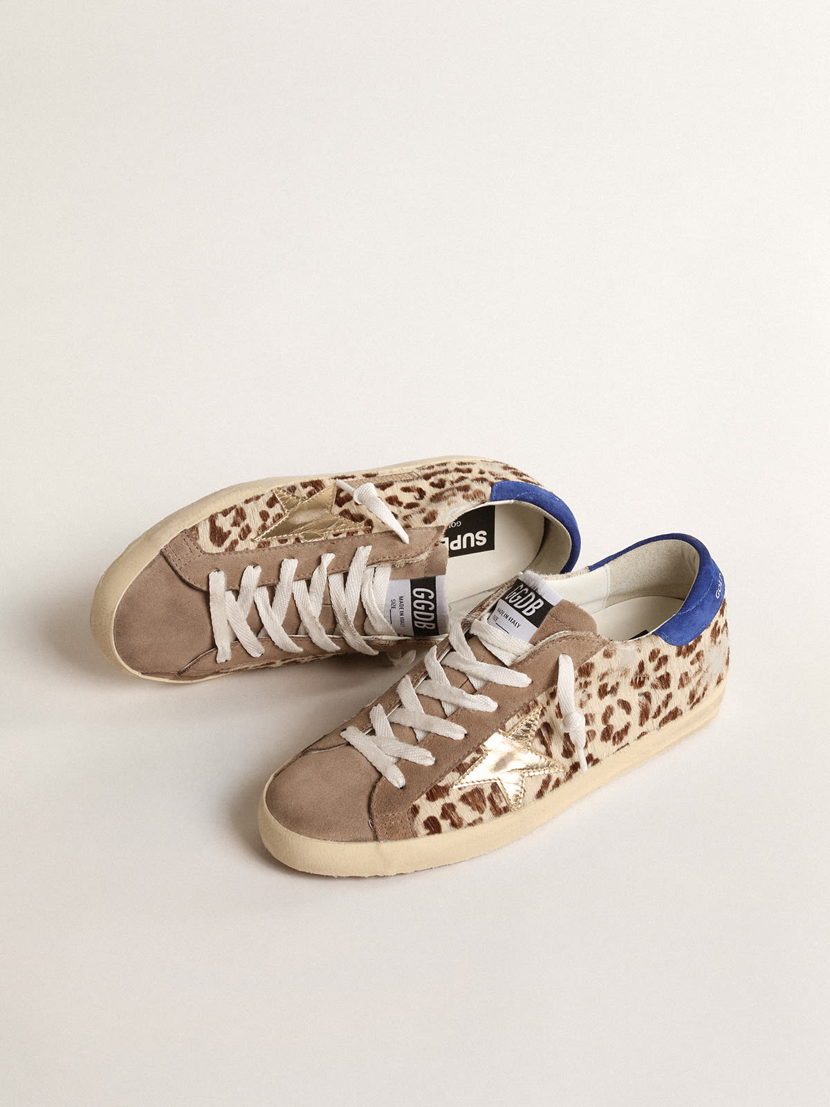 Super-Star LTD in pony skin with gold star and suede heel tab | Golden Goose