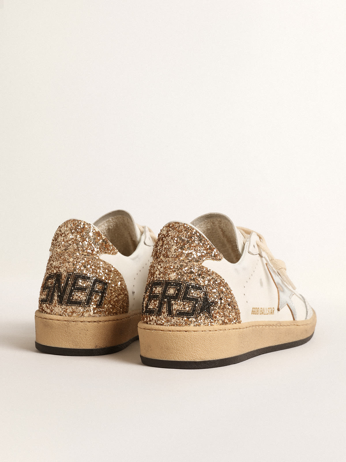 Golden Goose - Ball Star with metallic leather star and glitter heel tab in 