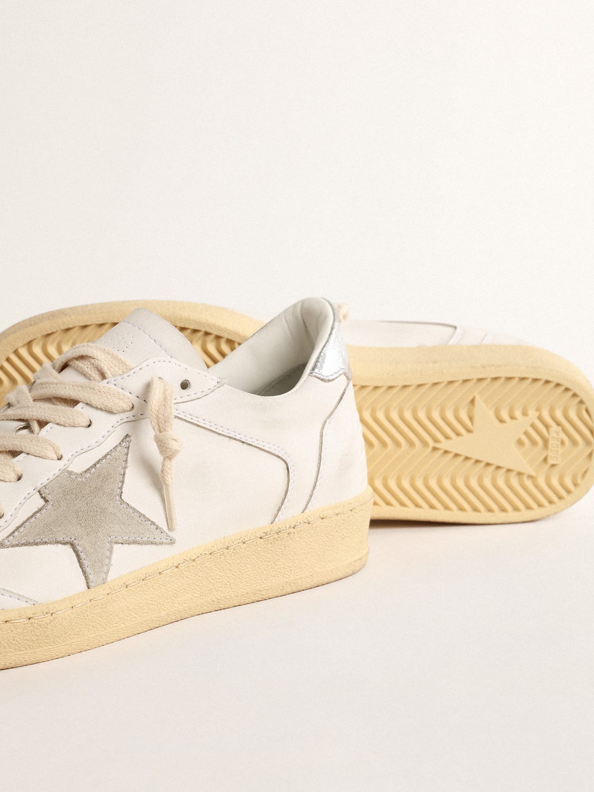 Golden Goose - Ball Star with suede star and metallic leather heel tab in 