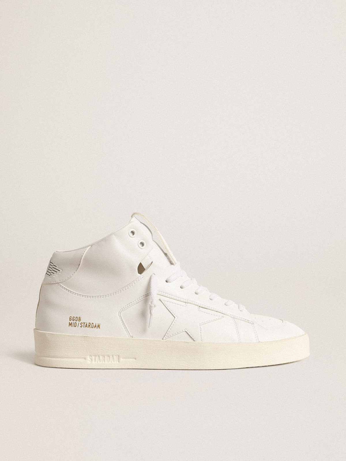 Golden Goose - Mid-Stardan Masculino com base vegetal e estrela e talão brancos in 