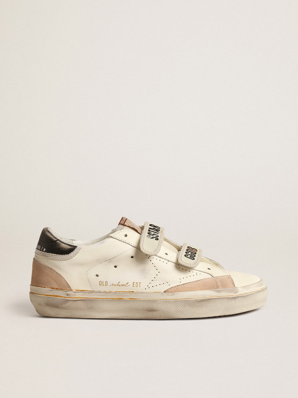 Old School LTD with perforated star and black leather heel tab | Golden  Goose