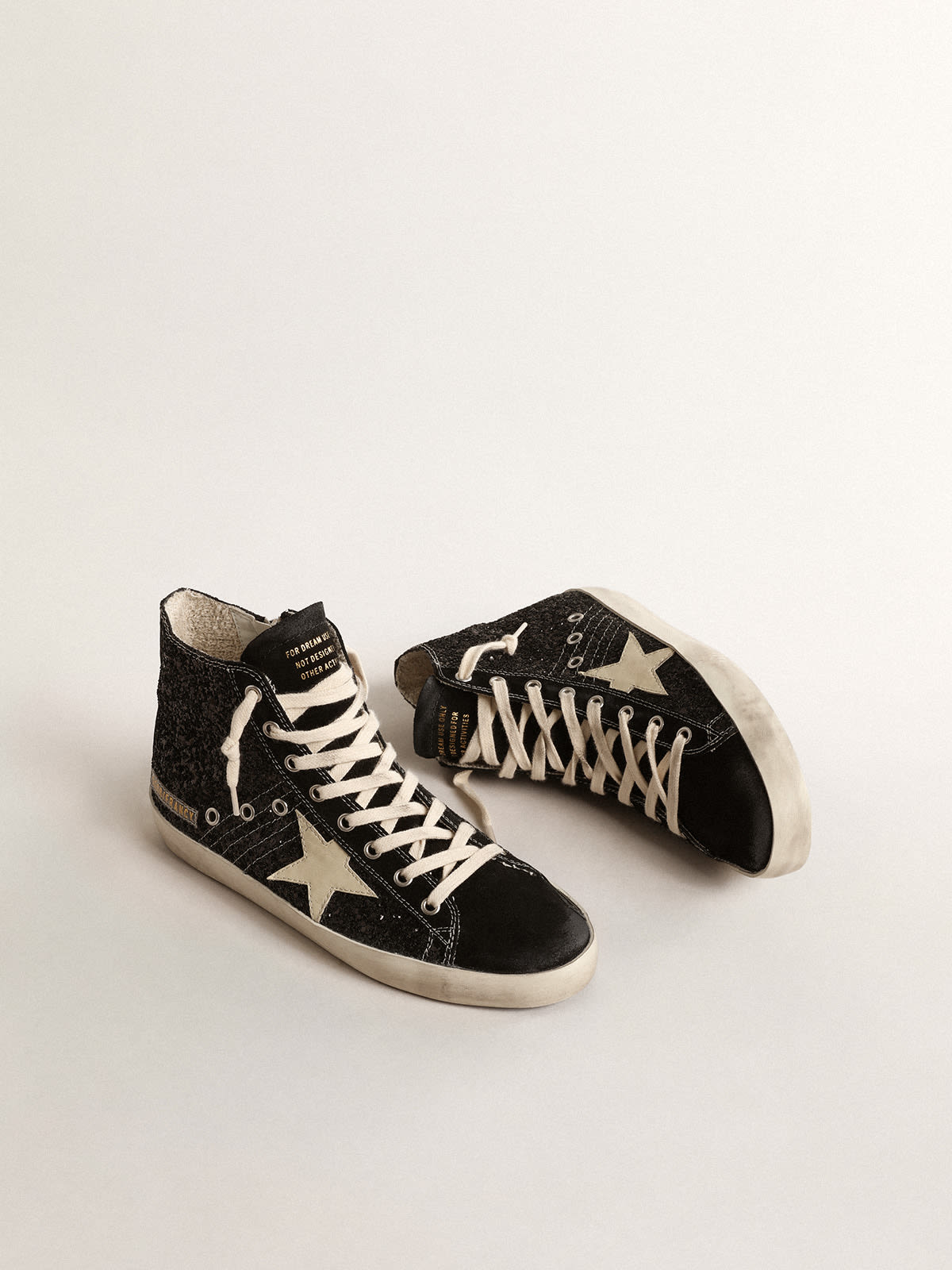 Golden goose hotsell noire pailletée