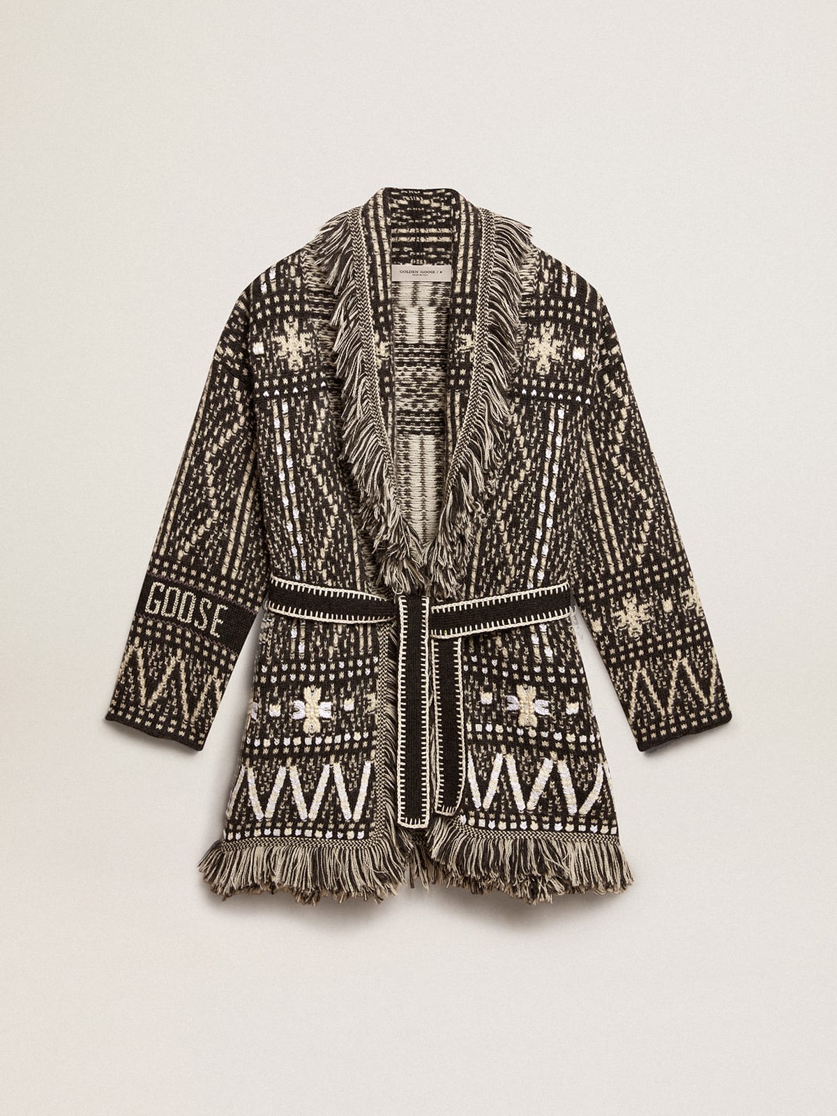 HOM Plumes Belted Cardigan