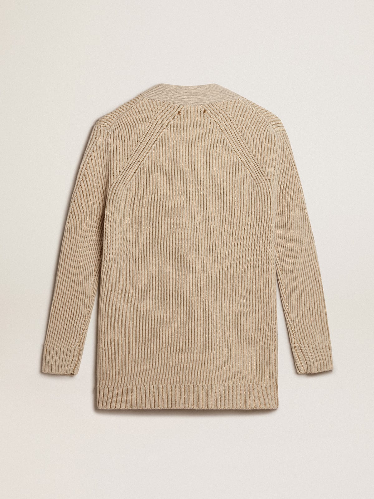 Golden Goose - Wool blend cardigan with fisherman’s rib knit in 