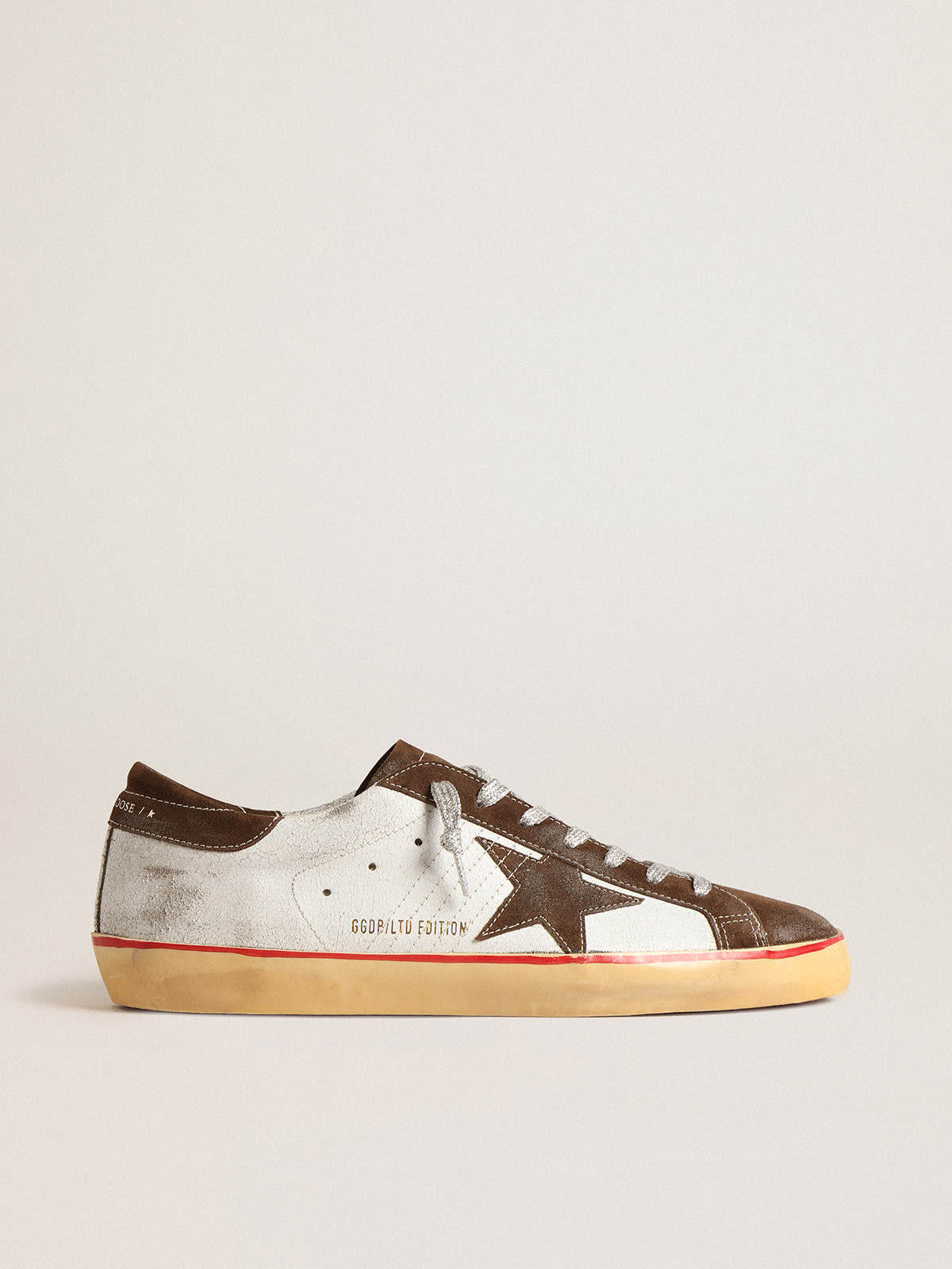 Super-Star with brown suede star and heel tab | Golden Goose