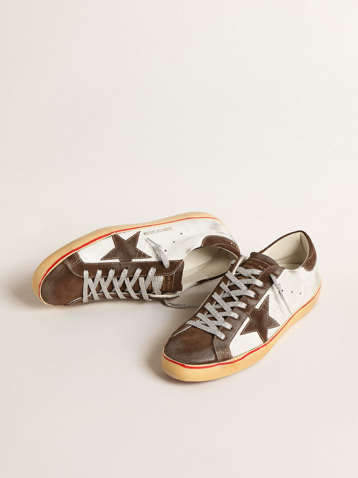 Golden Goose - Super-Star LTD with brown suede star and heel tab in 