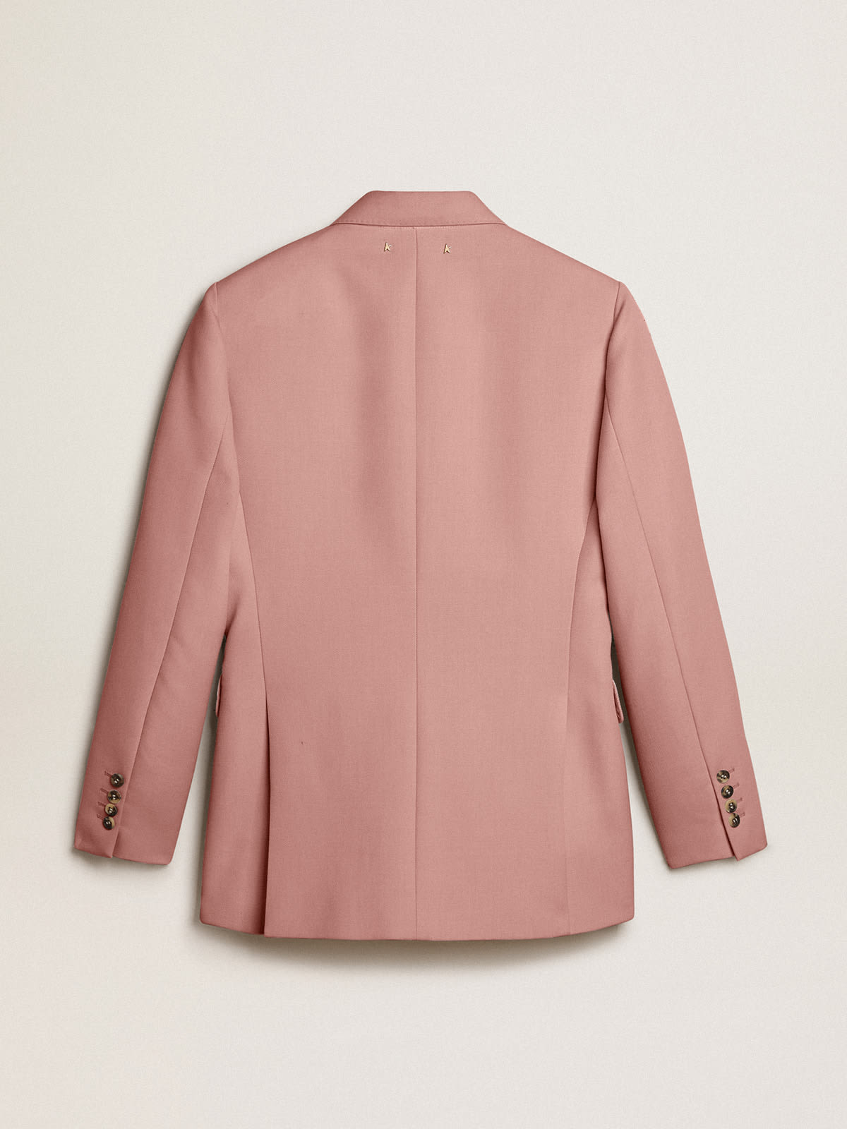 Golden Goose - Double-breasted blazer in pink tailoring fabric in 