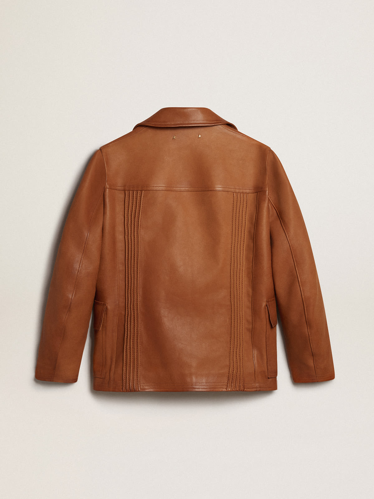 Golden Goose - Bronze-brown leather jacket in 