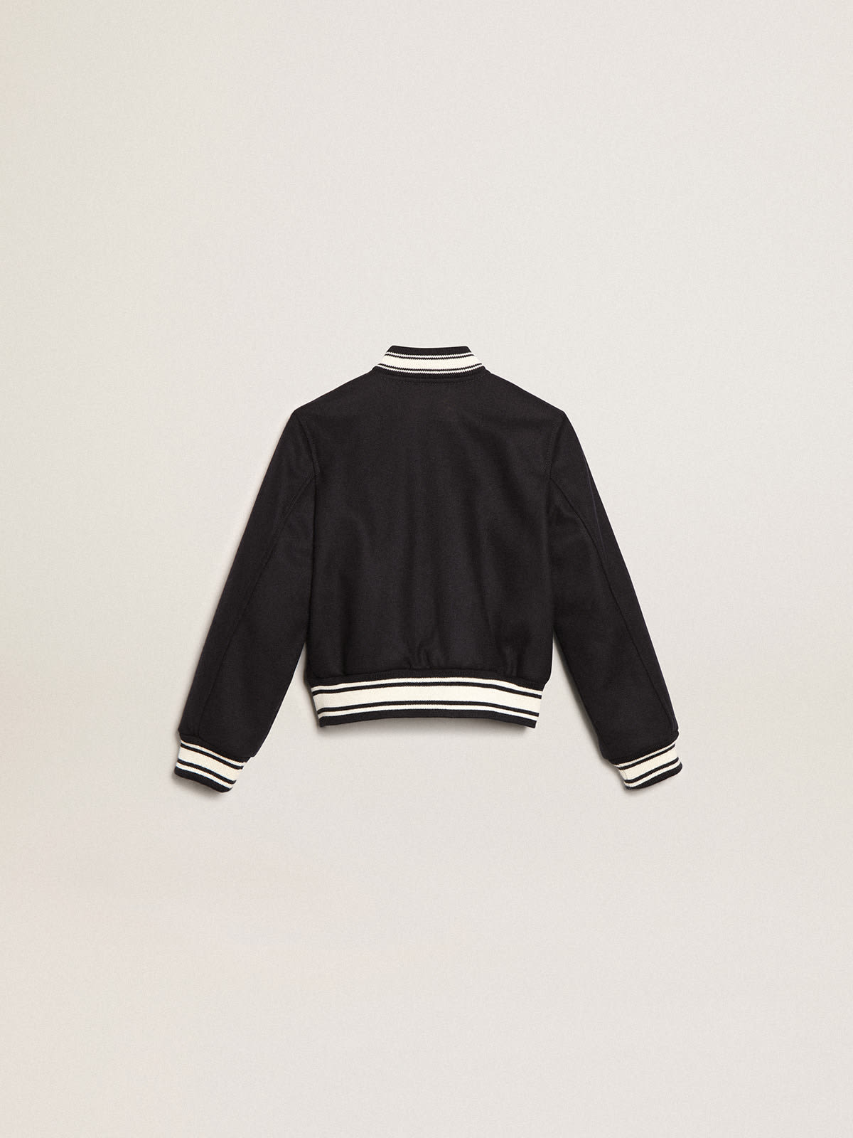 Golden Goose - Boys’ bomber jacket in dark blue wool  in 