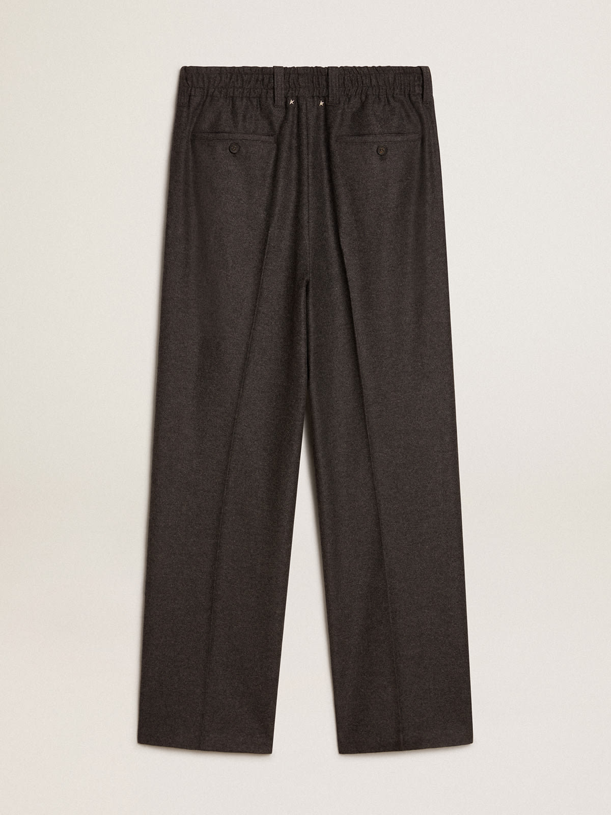 Golden Goose - Pants in dark gray wool flannel in 