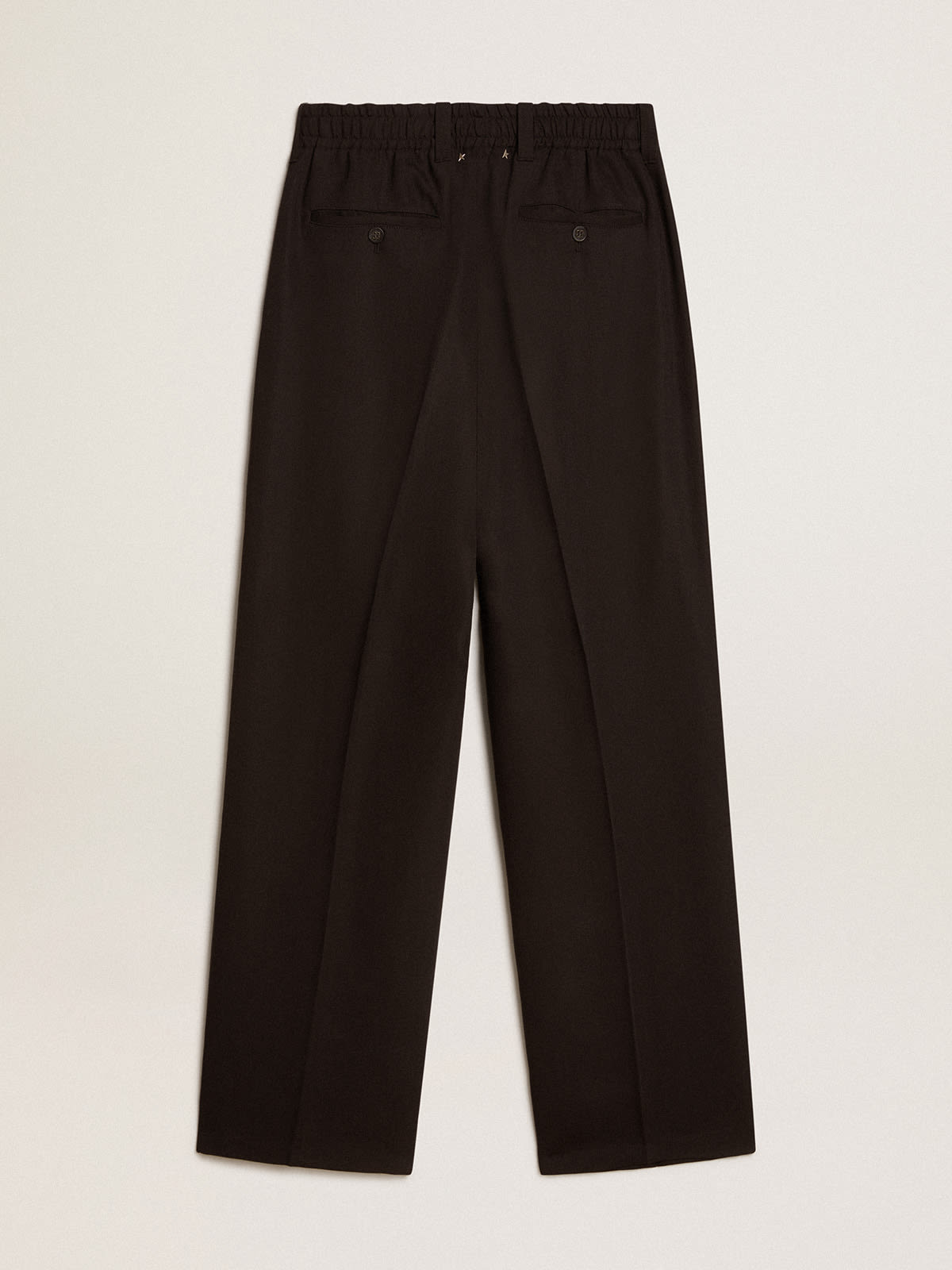 Golden Goose - Pantalone in misto lana e viscosa di colore nero in 