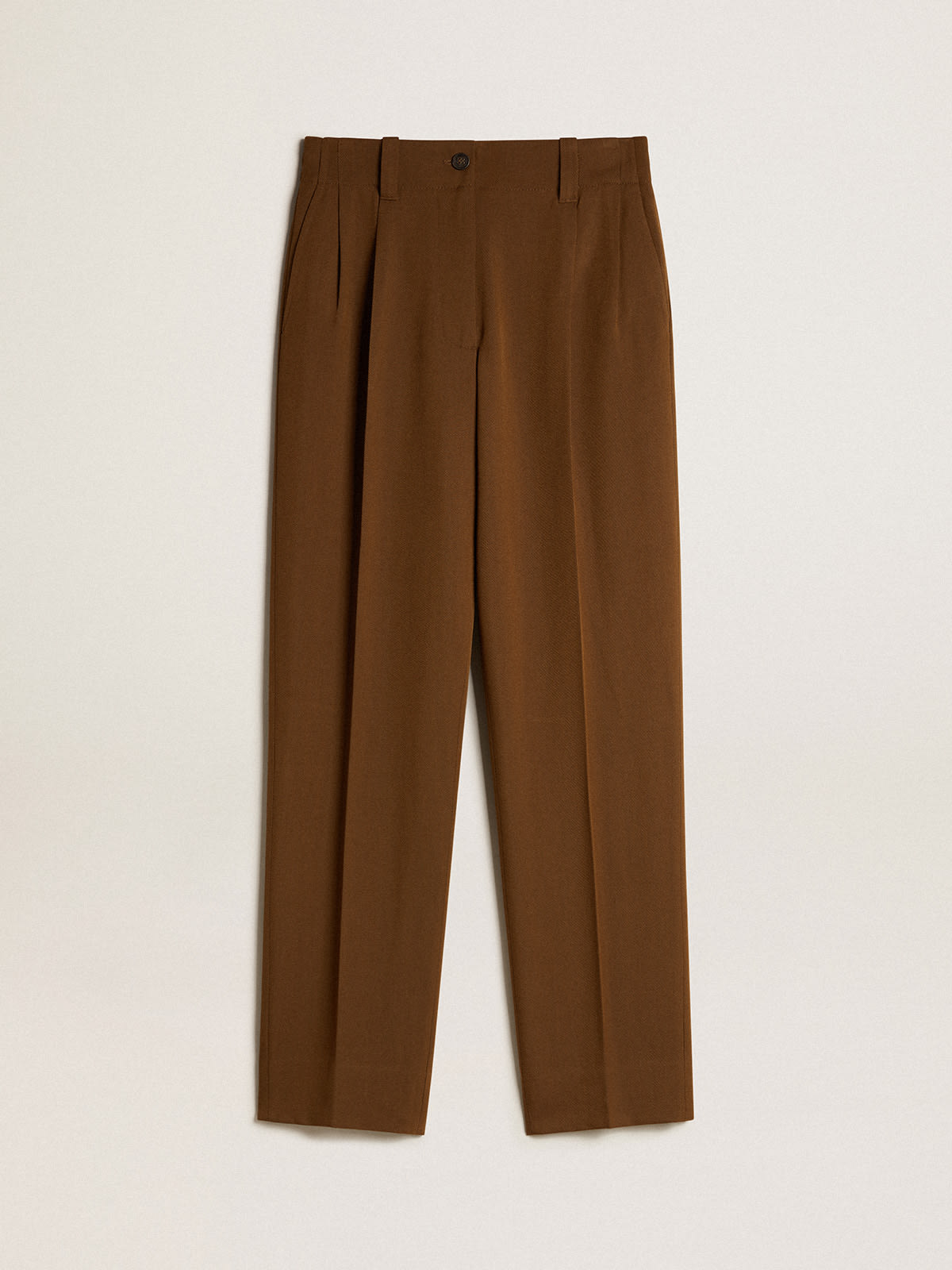 High Waist Brown Viscose Leggings