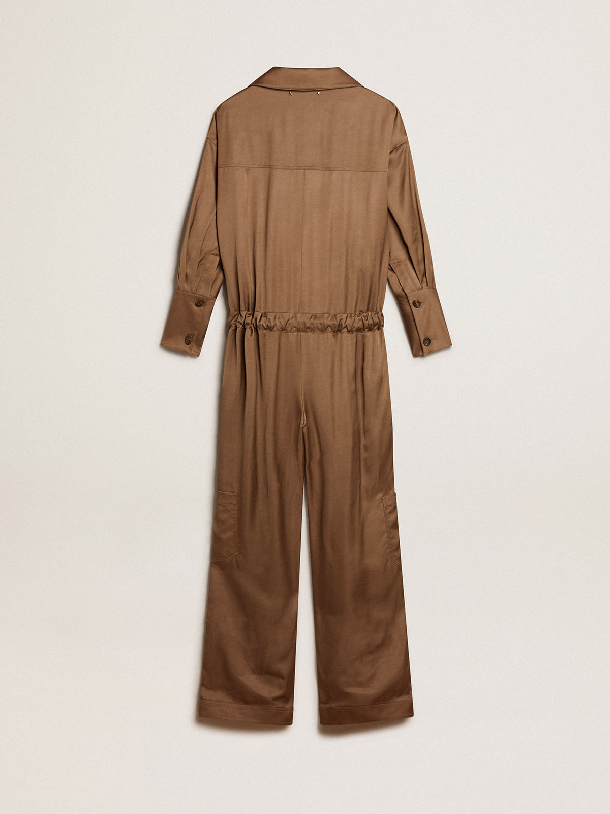 FULL LENGTH GABARDINE JUMPSUIT - Dark khaki