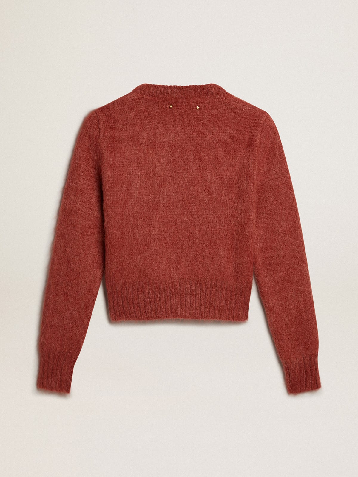 Golden Goose - Dark lilac mohair cropped sweater in 