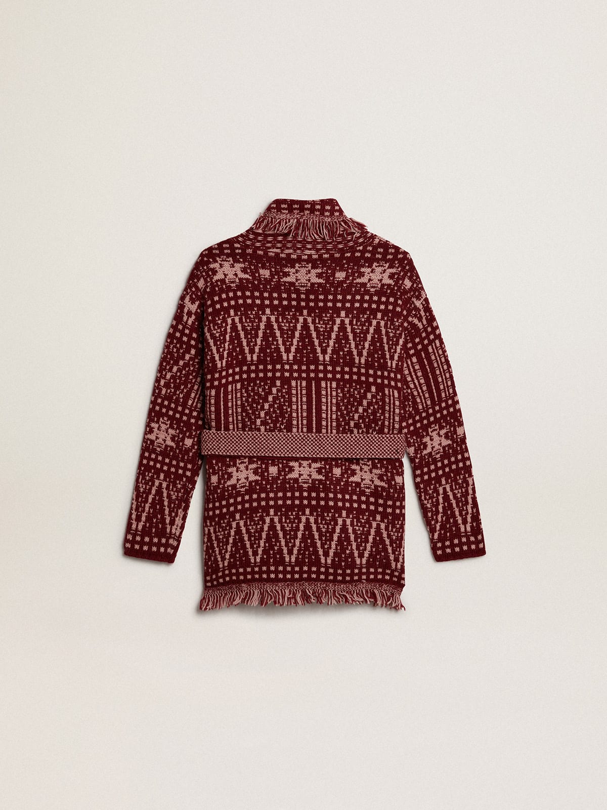 オールドジョーWRYHT FAIR ISLE BELTED GAWN カーディガン M