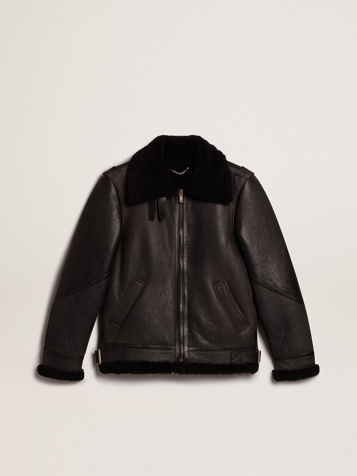Golden Goose - Black sheepskin jacket in 