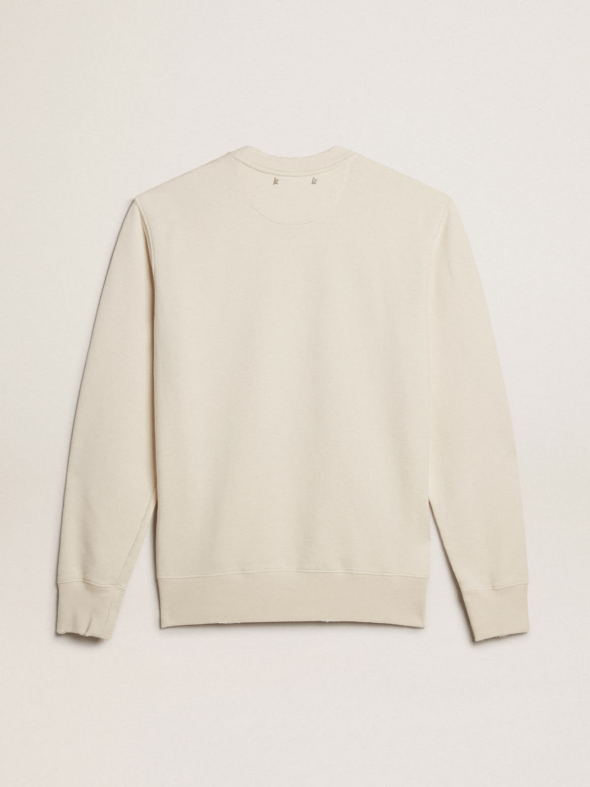 Golden Goose - Aged white cotton sweatshirt in 
