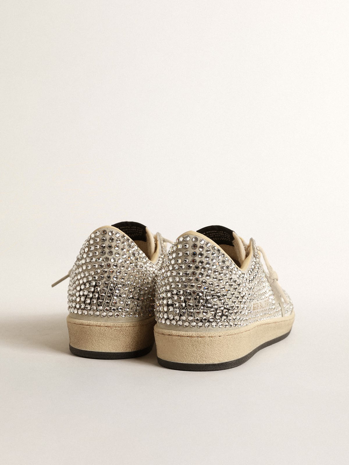 Golden Goose - Ball Star LTD with Swarovski crystals and gray suede star in 