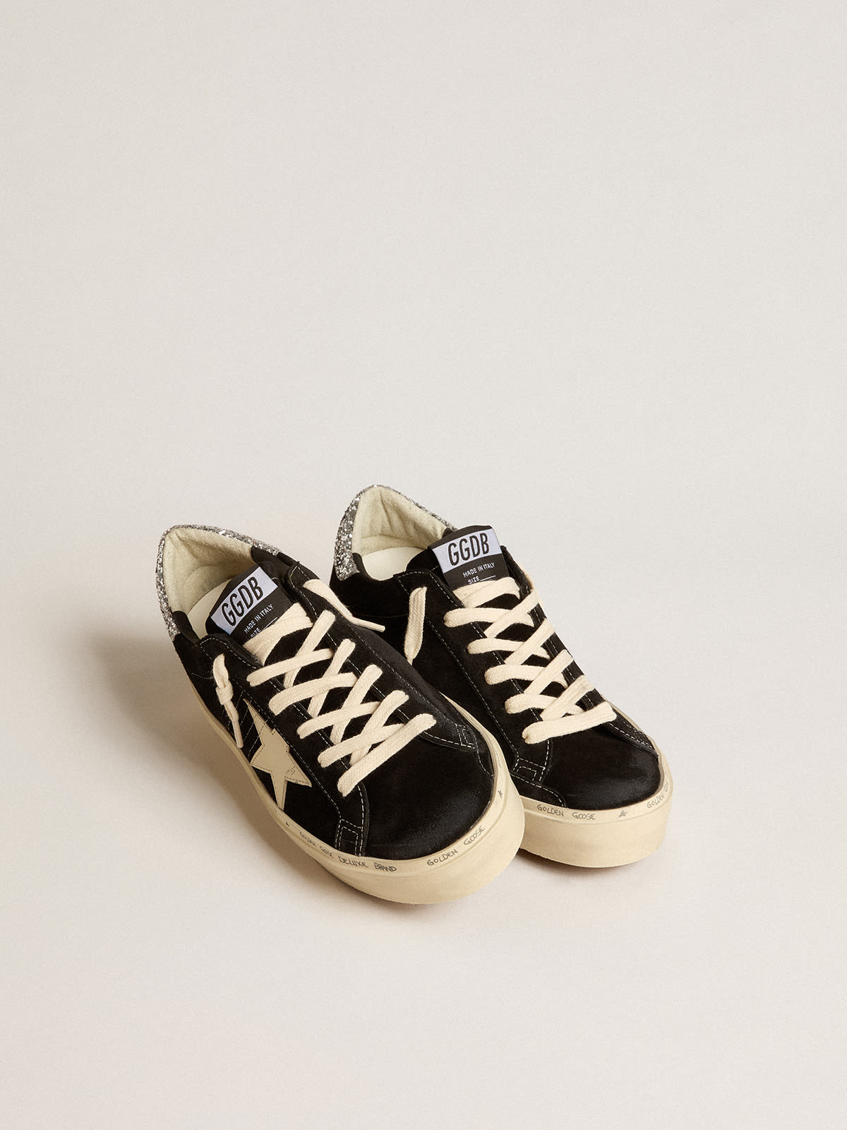 Golden goose silver hot sale glitter black star