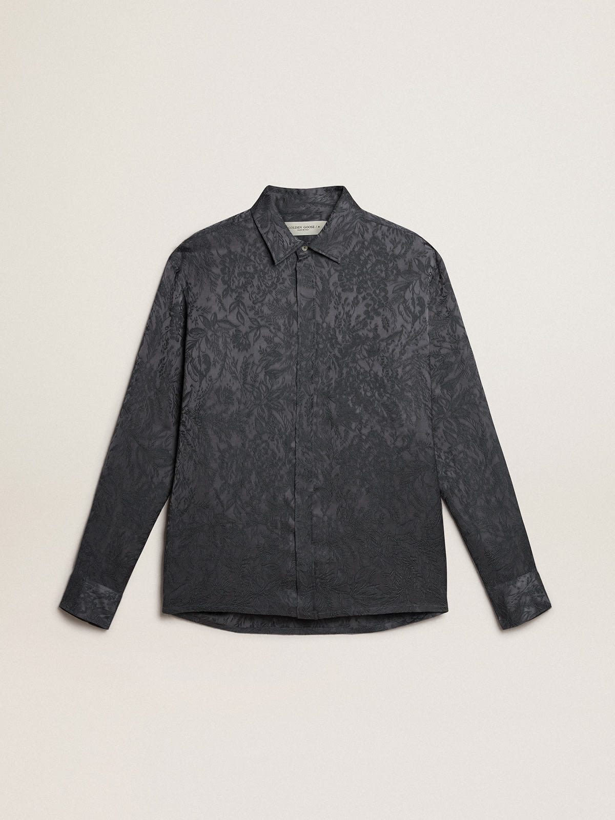 Golden Goose - Jacquard shirt with all-over toile de jouy pattern in 