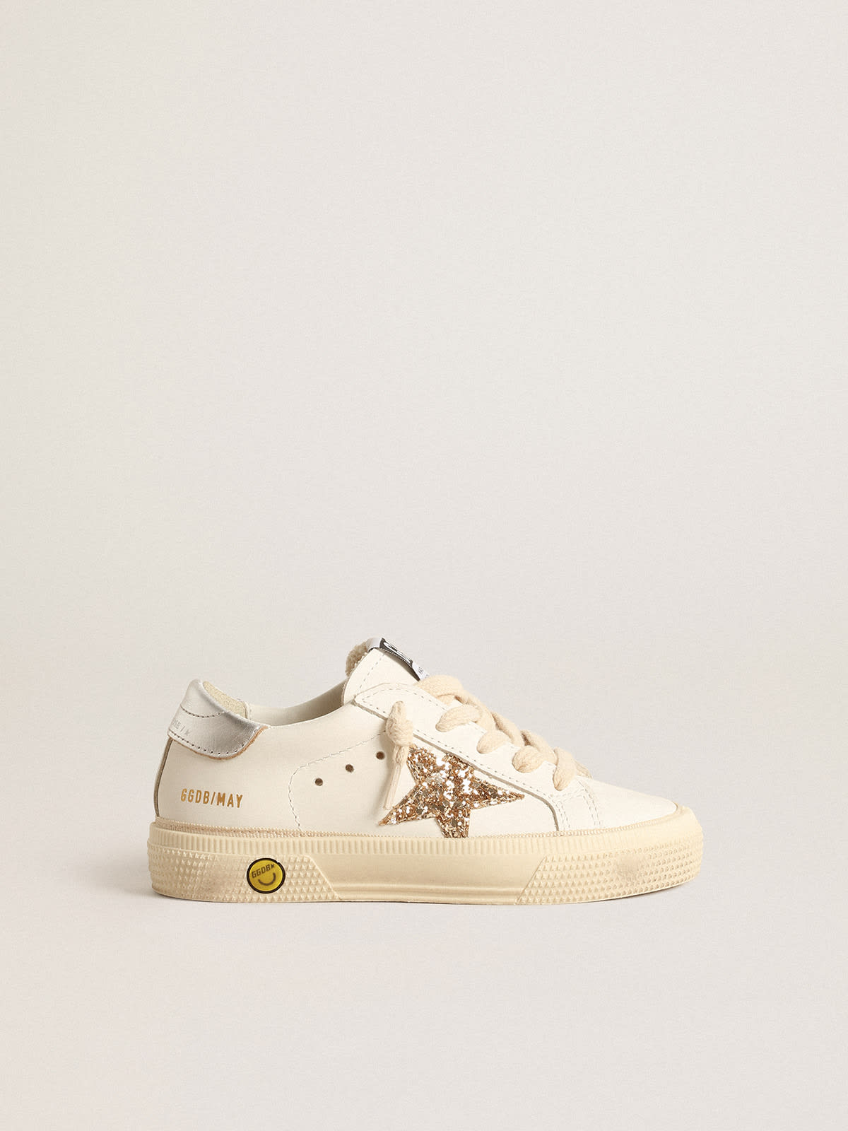 Golden Goose - May Young with gold glitter star and metallic leather heel tab in 