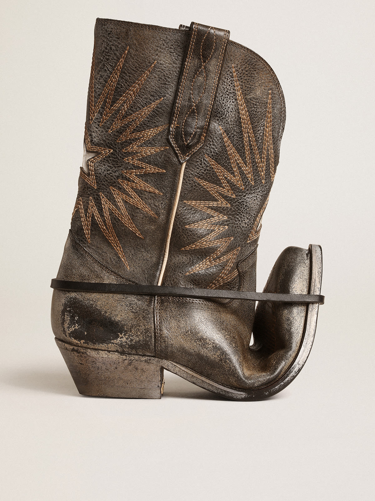 Golden cheap goose bootie