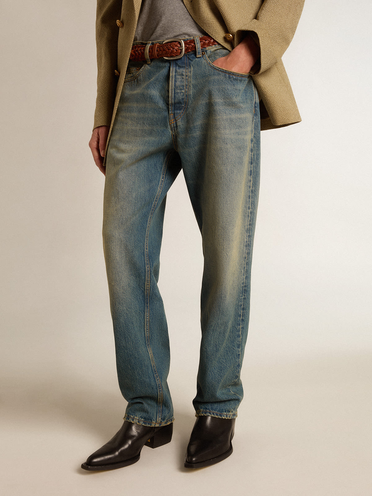 Golden Goose - Blue jeans with a lived-in treatment in 