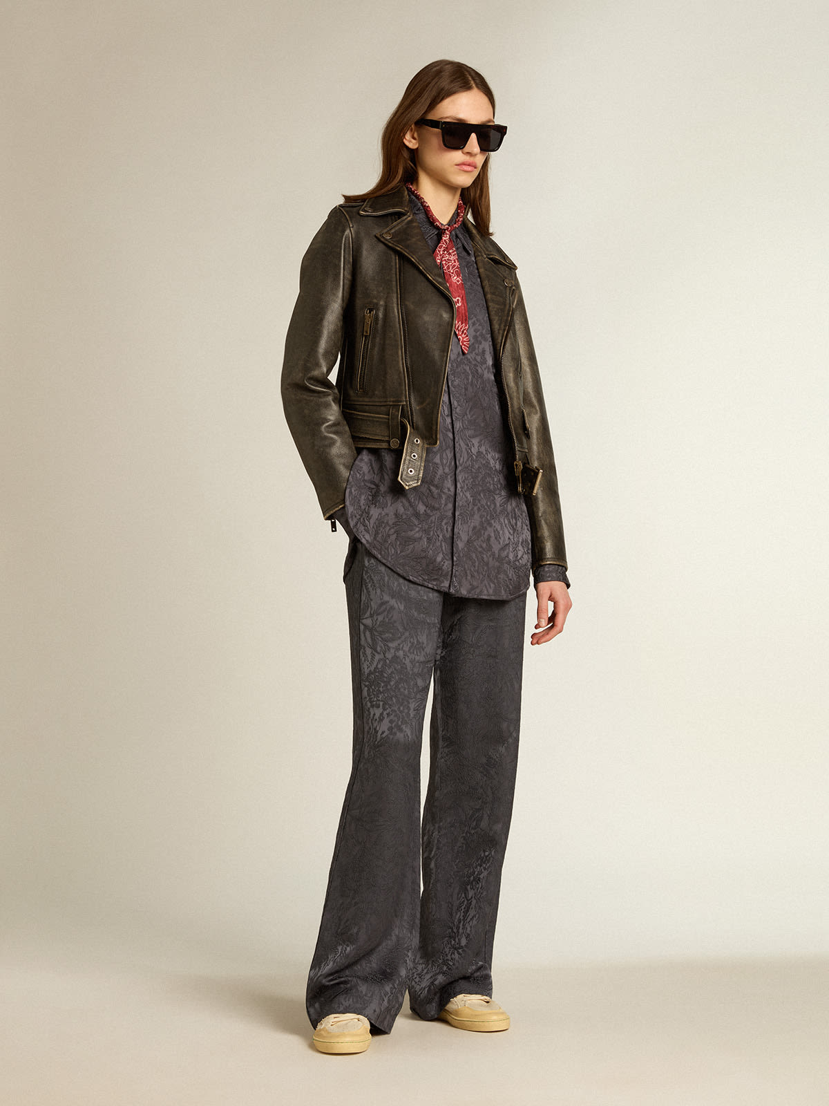 Golden Goose - Jacquard pants with all-over toile de jouy pattern in 