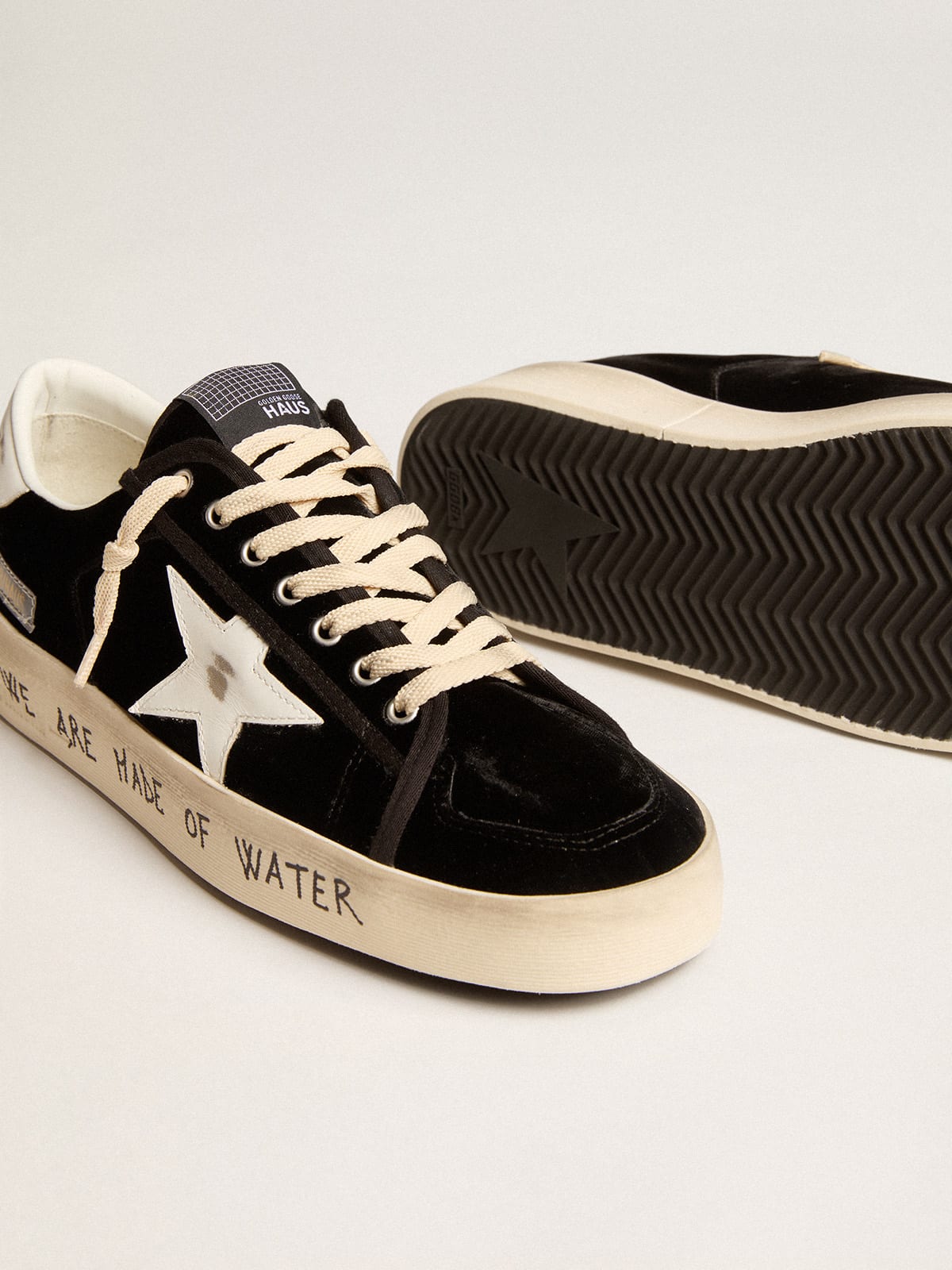 Women’s exclusive HAUS of Dreamers Stardan in black velvet | Golden Goose