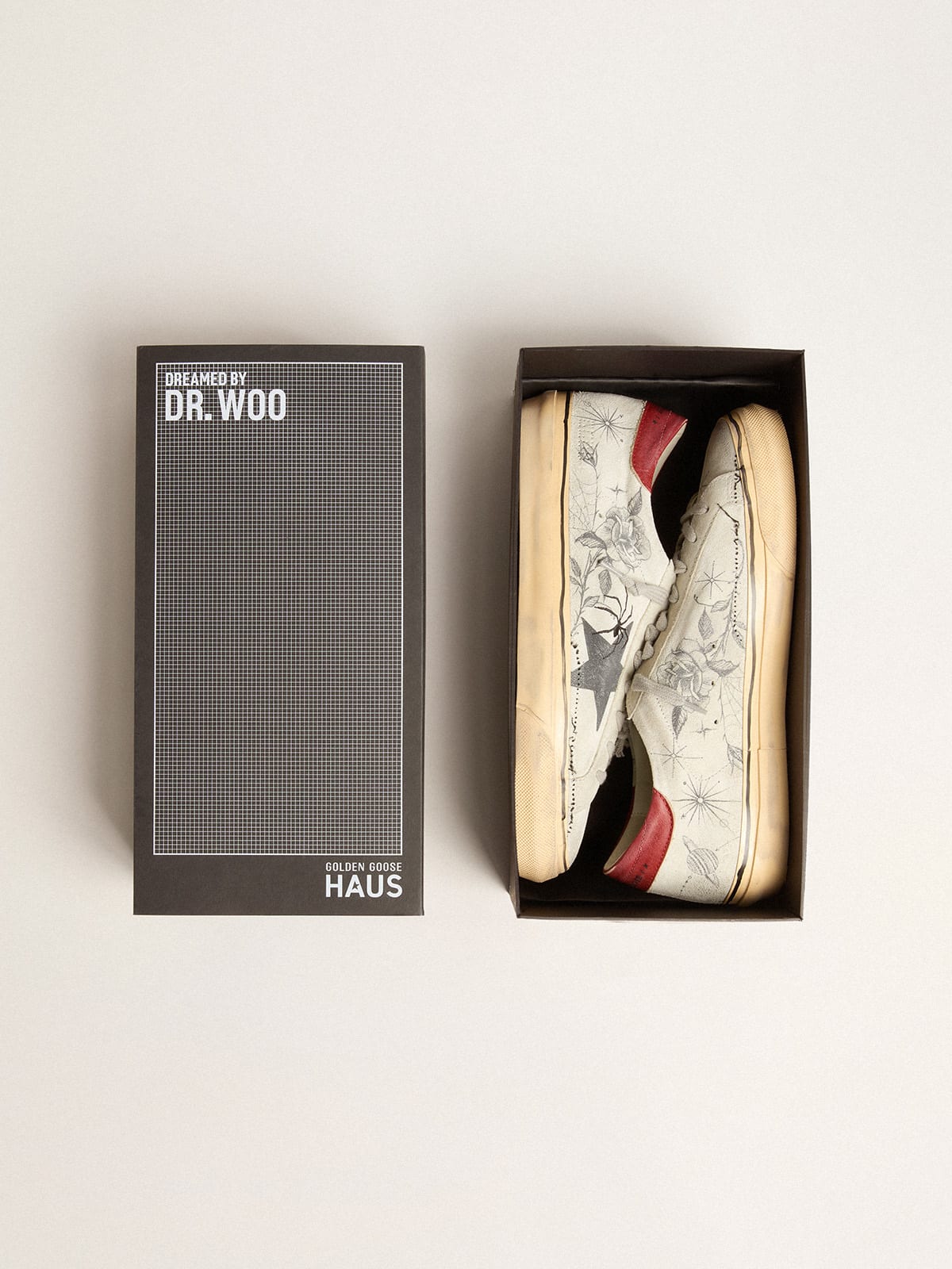 HAUS of Dreamers exclusive women’s Super-Star in ice gray crust leather