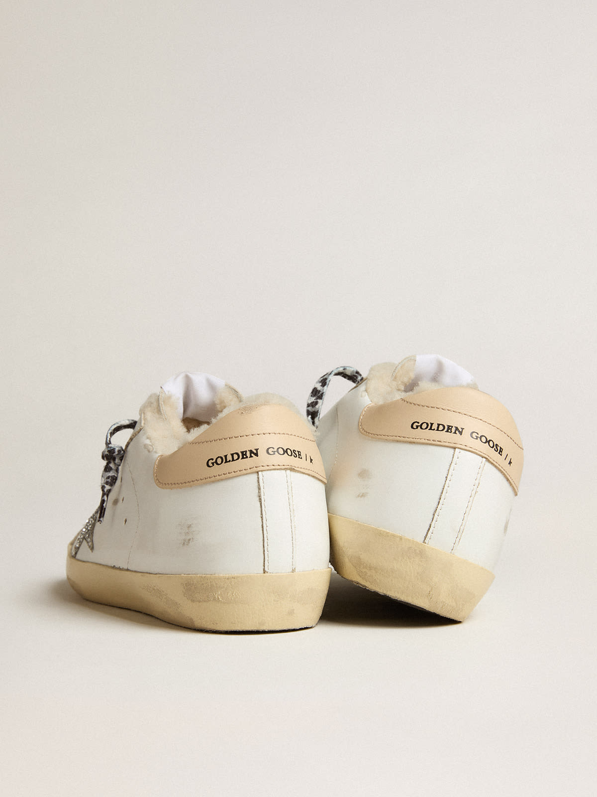 Super-Star LTD with shearling lining and silver glitter star | Golden Goose