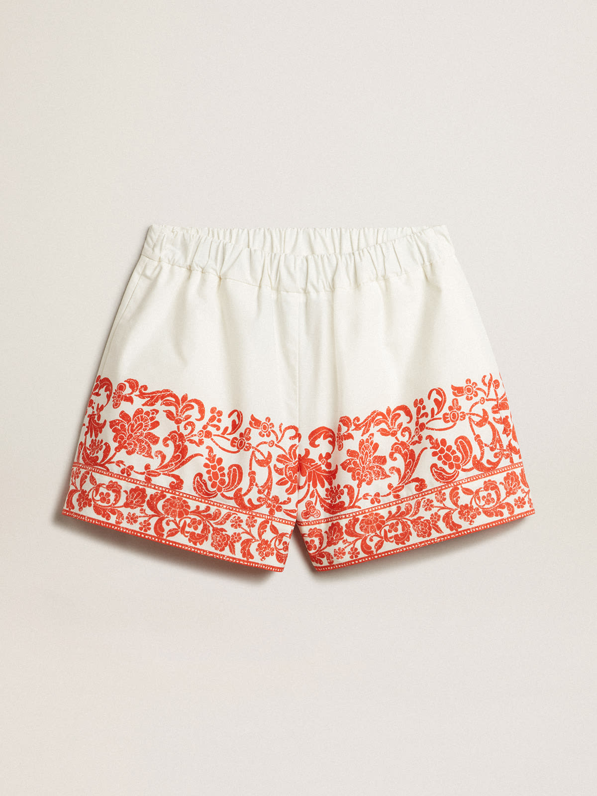 Golden Goose - Cotton shorts with seasonal print  in 