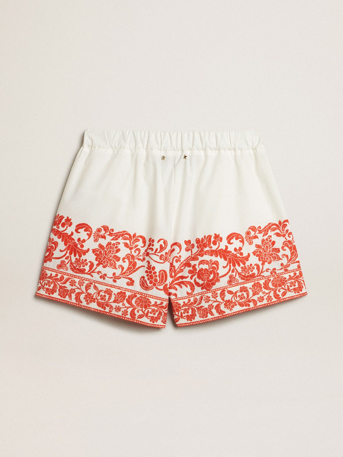 Shorts en algod n con estampado de la temporada Golden Goose