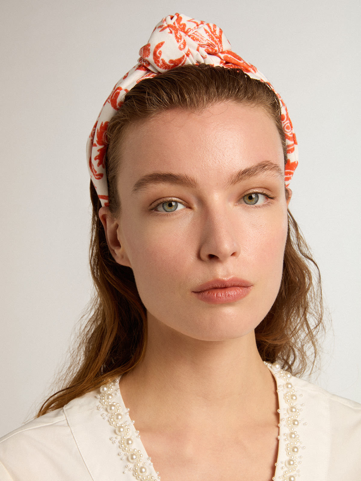 Golden Goose - Coral-red hairband in 