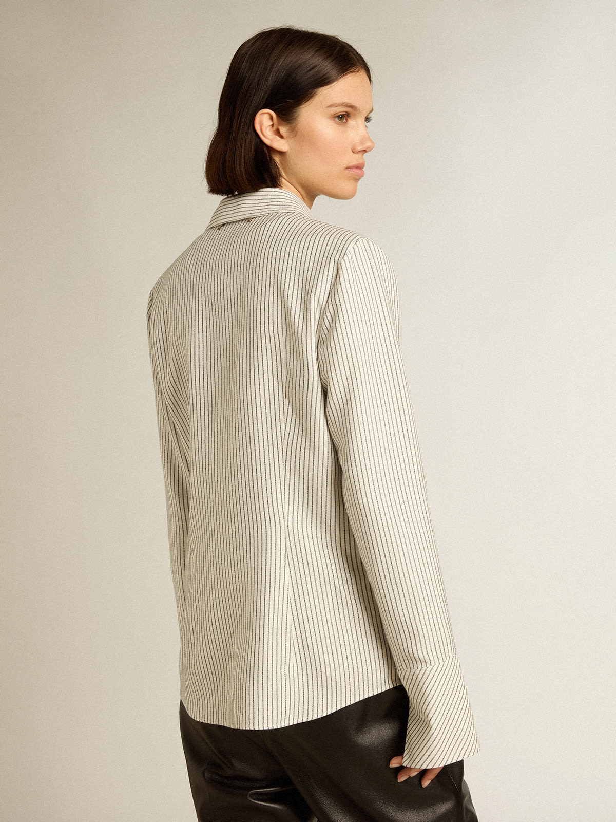 White viscose 2025 shirt womens