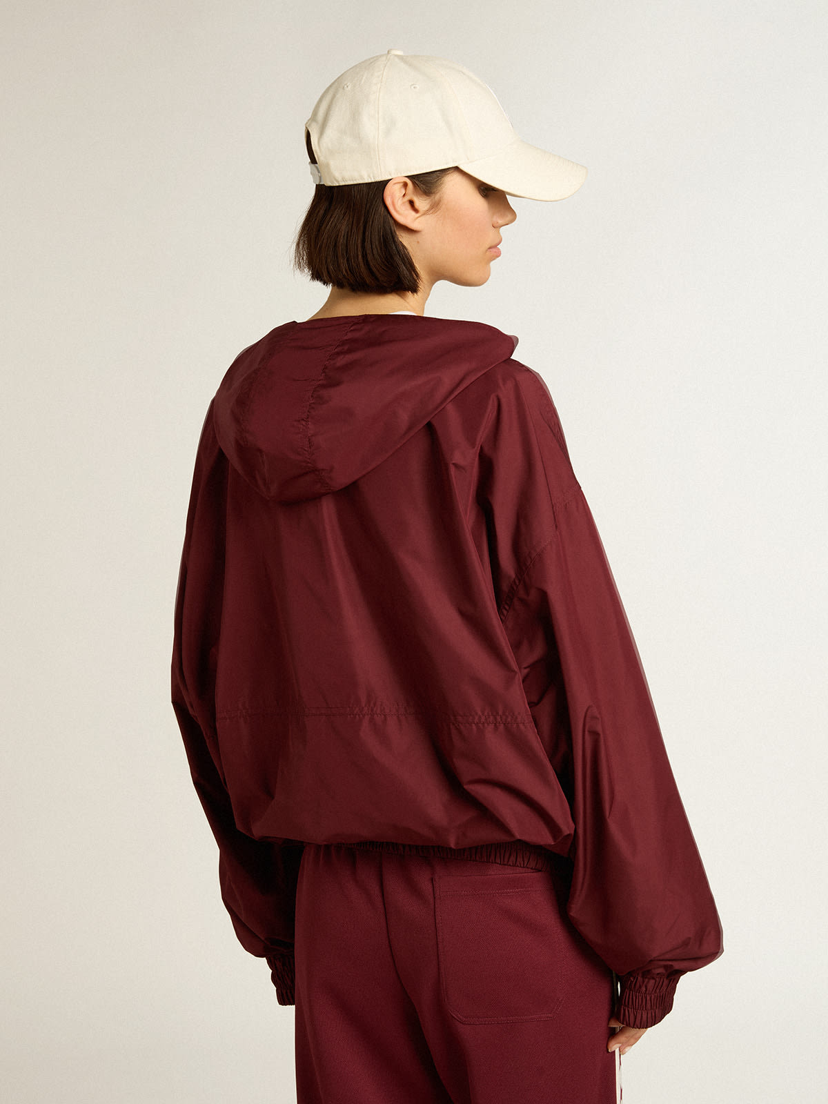 Burgundy nike shop windbreaker womens