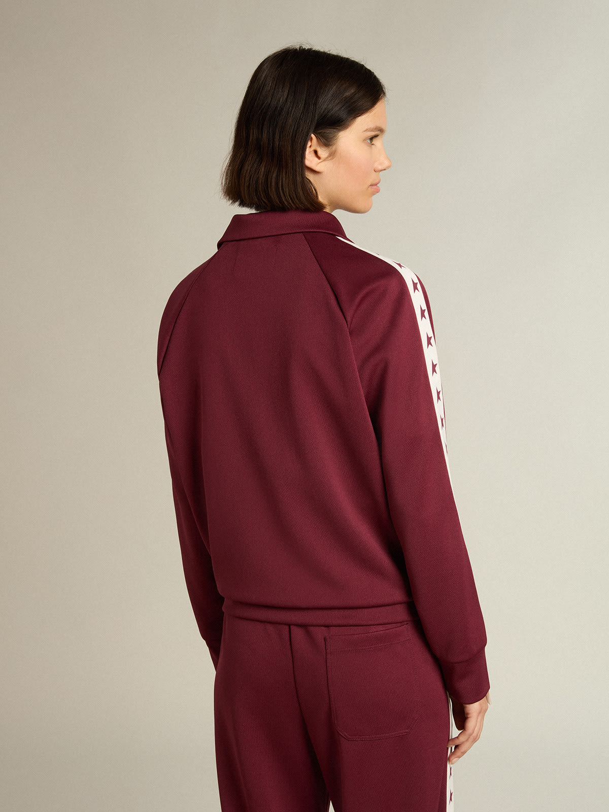 Adidas sweat suit hot sale womens burgundy